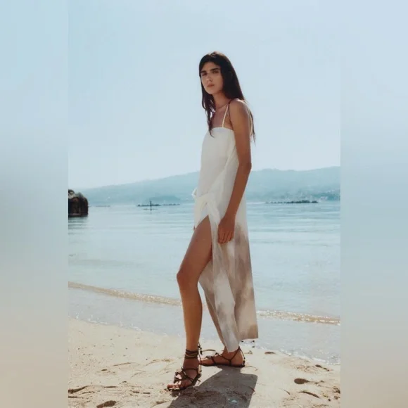 ZARA BLOGGERS’ FAVORITE DRAPED OMBRÉ DRESS - Picture 7 of 15